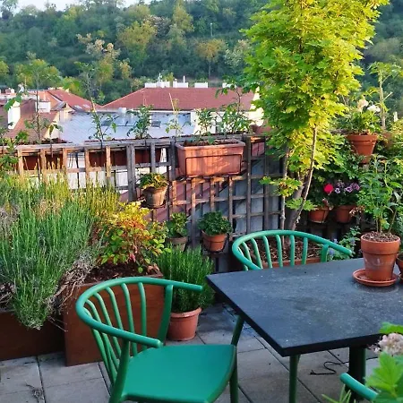 Guestrooms, Rooftop With Garden, Spacious Living Room, Character And Fireplace * Prague