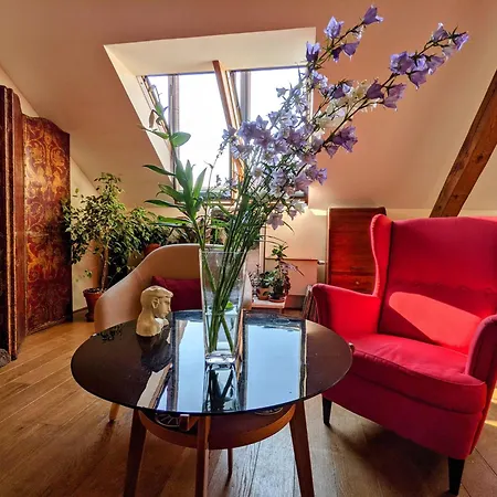 Guestrooms, Rooftop With Garden, Spacious Living Room, Character And Fireplace Prague